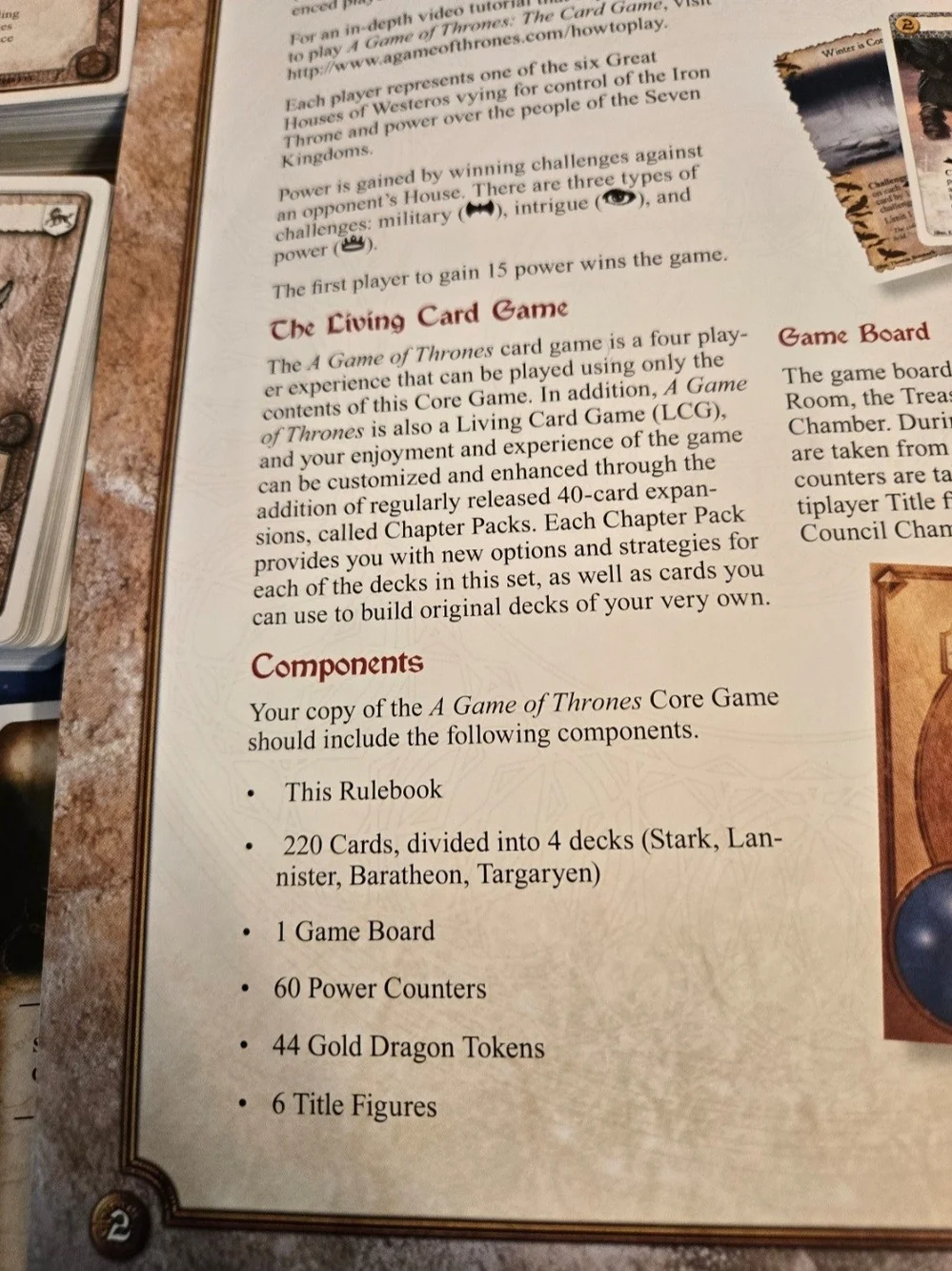A Game of Thrones: The Card Game Board Game